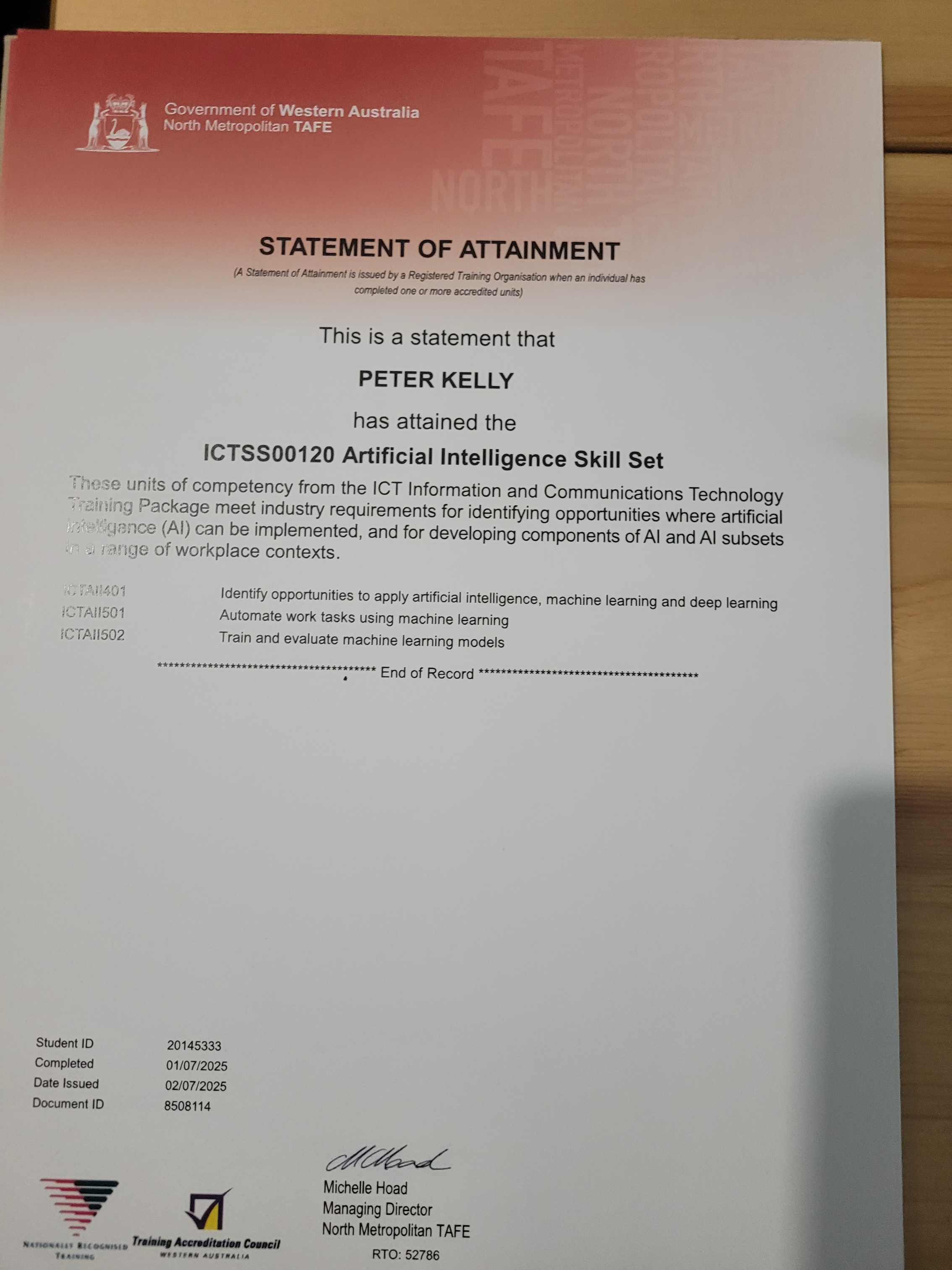 AI Certificate