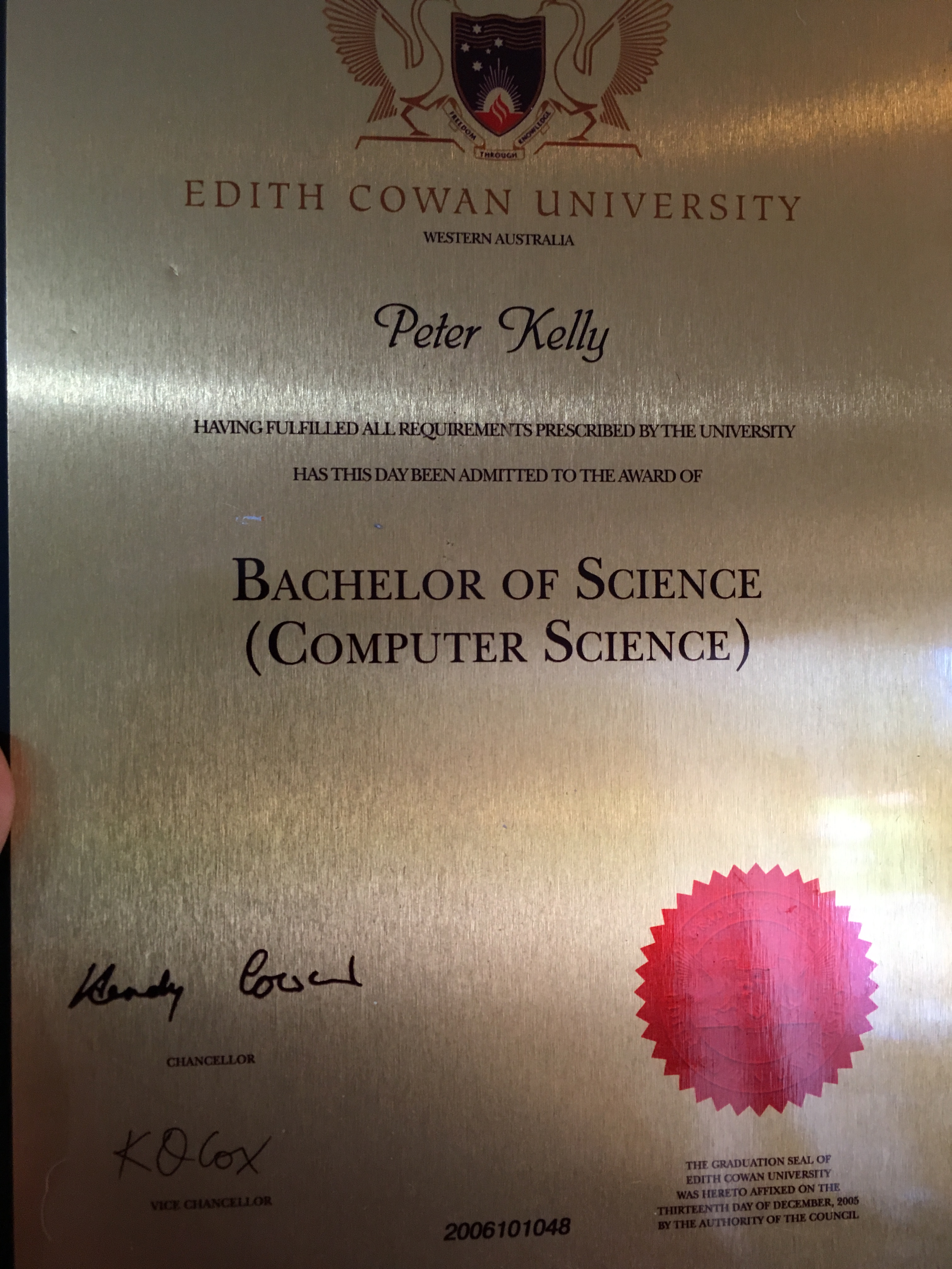 Degree Certificate
